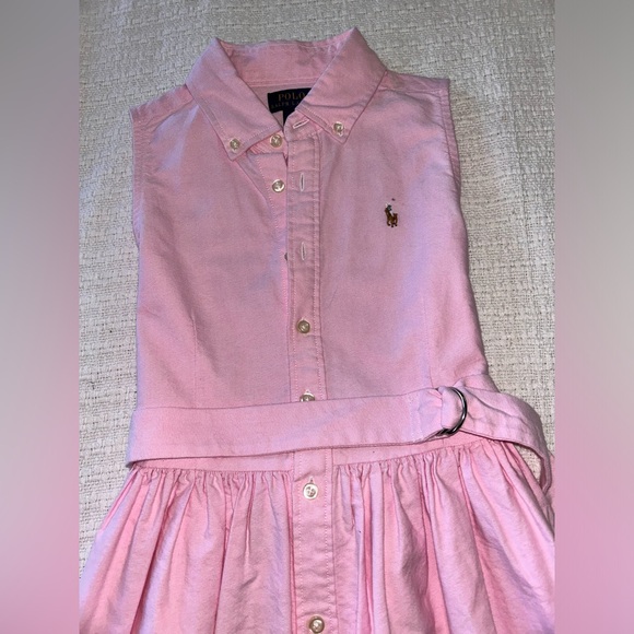 Polo Cotton Oxford sleeveless Dress size (12) Girls - Picture 3 of 7